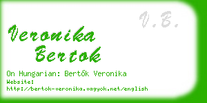 veronika bertok business card