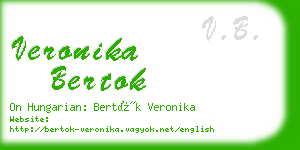 veronika bertok business card